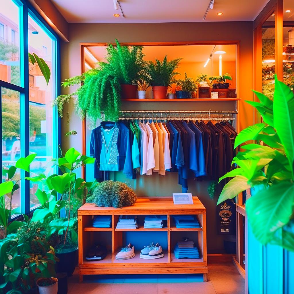 Магазин одежды, озеленение