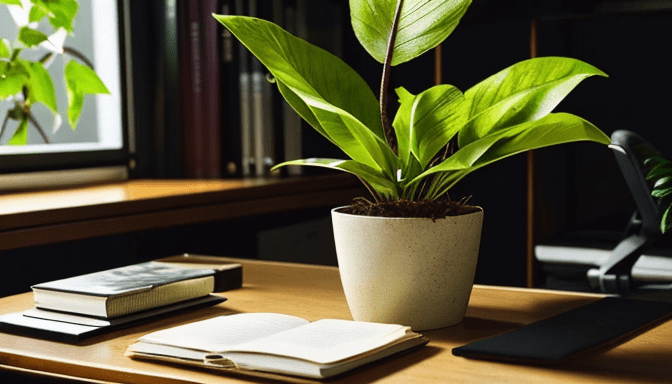 помощь растениям в офисе