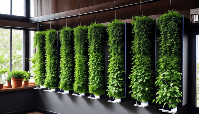Вертикальное озеленение внутри здания